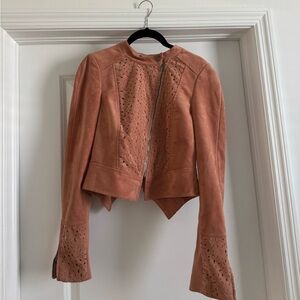 Women's Suede Jacket - Pink